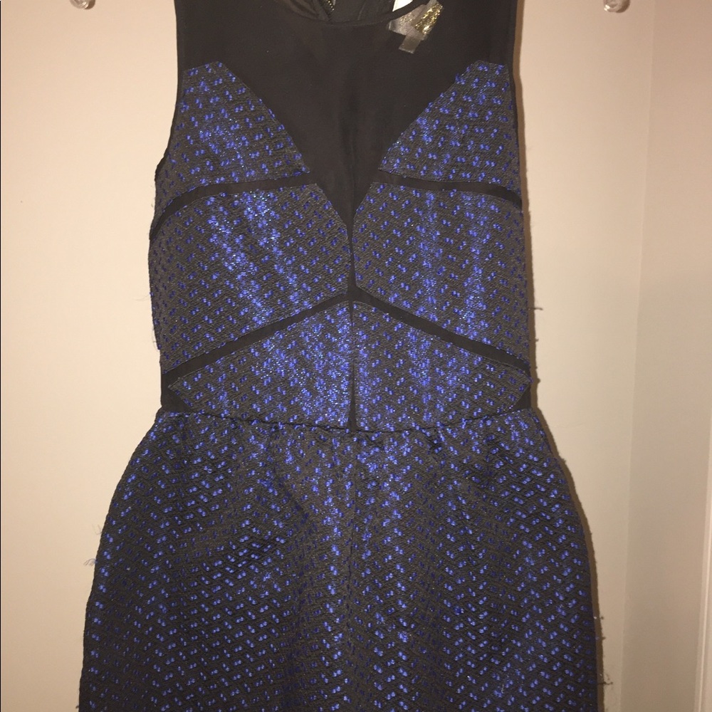 Black and royal sleeveless dress